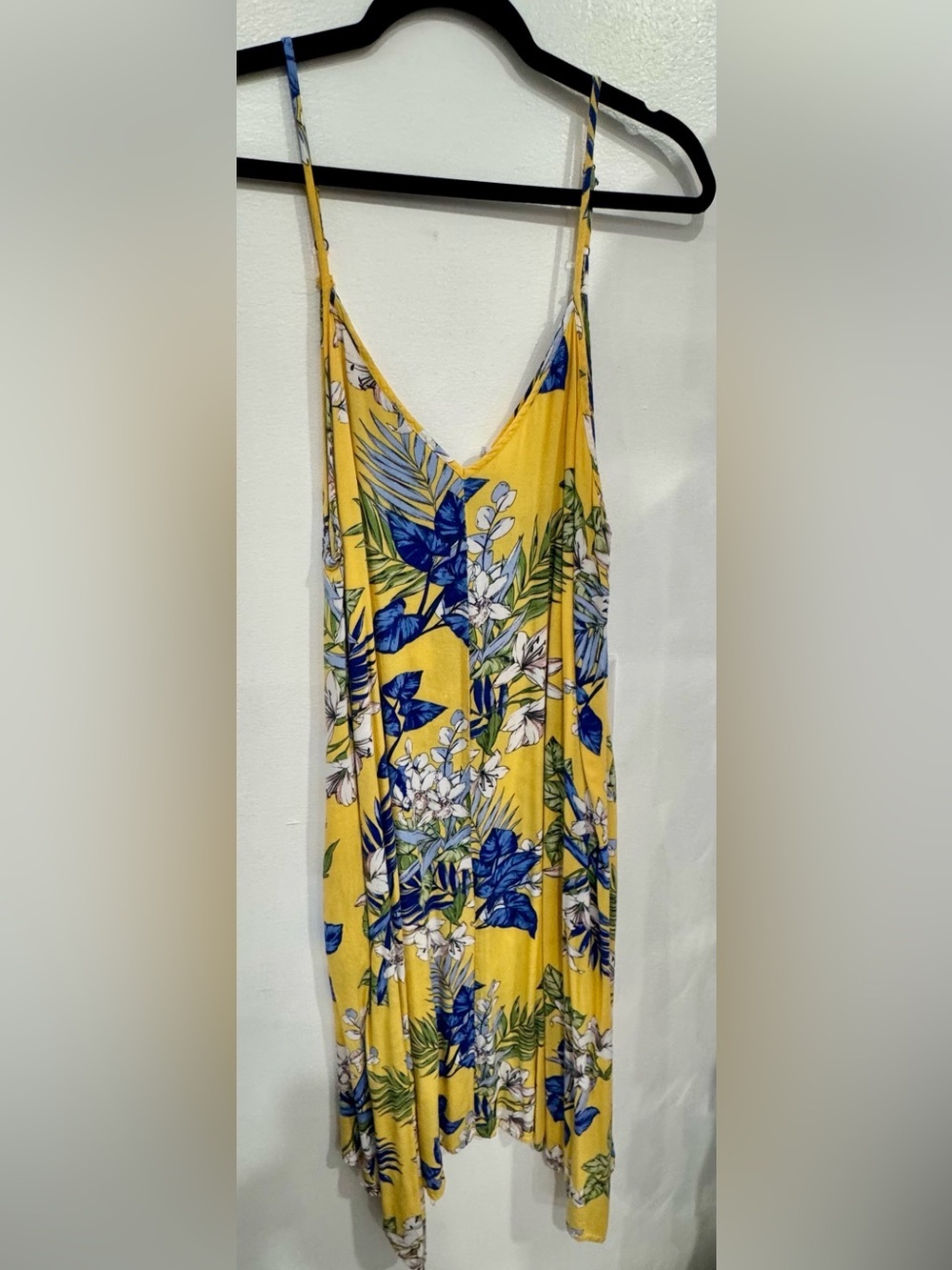 Yellow Floral Tropical Maxi Dress